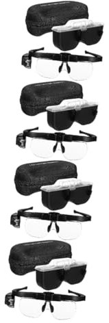 VILLCASE 4 Stück Eine Lupe Tragen Sticklupe Beleuchtete Lupe Lupen Mit Licht Vergrößern Lupe Mit Led-licht Lupe Zum Lesen Brille Mit Lichtern Und Lupe Leselupe Reparaturlupe Ansehen Acryl