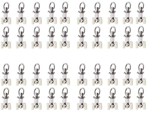 Rodillos para rieles de Cortina Riel Curvo para Cortinas Rueda de Gancho Ganchos para cenador para Cortinas