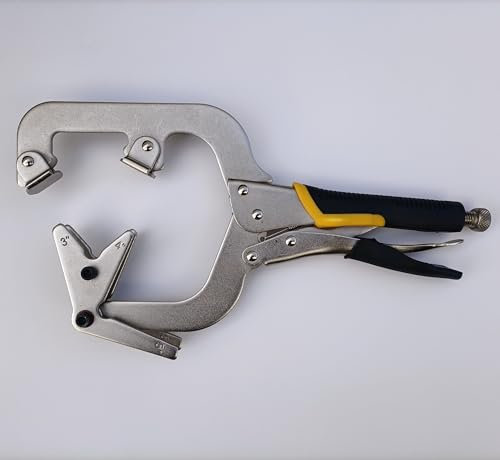 Xiao & Dao Pro 14 C-clamp Locking Pliers with Swivel V-Shaped Pads, Pipe and Tube Welding Tool 1-Piece