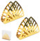 Lot de 2 porte-serviettes en acier inoxydable Simplicité Triangle pour comptoirs de cuisine, tables à manger, doré