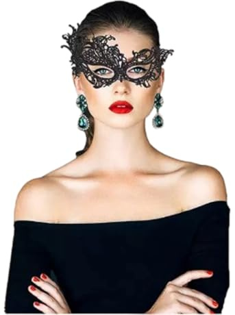 PARUPRUP Damen Venezianische Halbmasken Verdickter Spitze Maske Frauen Maskerade Gesicht Kostüm Fasching Verkleidung Zubehör Cosplay Abschlussball Karneval Augenmasken Fun Vintage Dekorationen