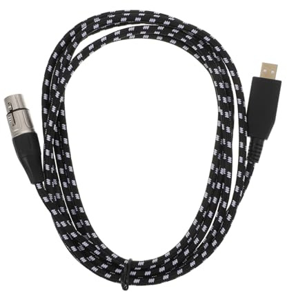 GALPADA Professional Audio Connecting Cable Usb to Xlr Microphone Cable Gaming Mic Wire Black Craftsmanship