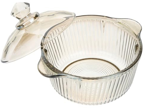 TOPPERFUN Instant Noodle Bowl Lid Glass Bowl for Ramen Noodle Soup Compact for Daily Use Food Supplies Microwave Safe Suitable for Household Lunch Scenarios