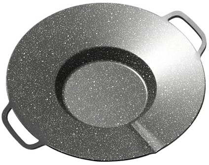 Zestivra di griglia non grill - rotondo chef bbq grill padella realizzata in lega di alluminio con manici, robusto di griglia per cucina interna cucina esterna e versatile padella per picnic in c