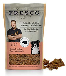 FRESCO Dog Martin Rütter Trainingsknöchelchen Rind 150g | getreidefreie & gesunde Hundeleckerlies | aus frischem Fleisch | 100% natürliche Zutaten | für Belohnung, Training und als Snack