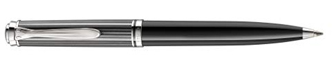 Pelikan 813549 Drehkugelschreiber Souverän K605 Stresemann, Schwarz-Anthrazit, in Faltschachtel