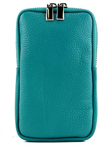 modamoda de T197 Damen Leder Umhängetasche Handytasche 6,7, handmade in Italy