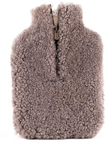 Shepherd of Sweden | Kerri Genuine Sheepskin Luxurious Hot Water Bottle Cover | Large W:22cm x H:34cm | Stone