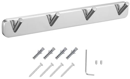 JASSFERRY Handtuchhaken zur Wandmontage, Chrom, 5 Stück