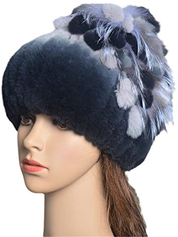 keusyoi Luxuriöse Damen-Pelzmütze, Winter, warm, handgefertigt, Fellmütze, russisch, weiblich, Pelzmütze