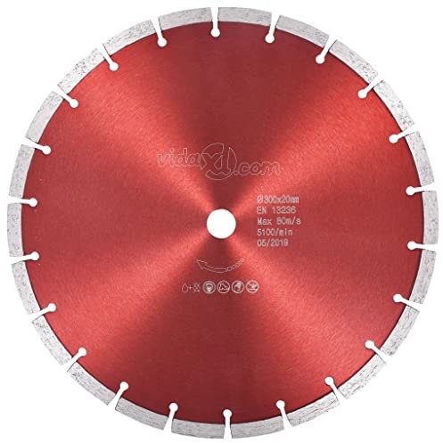 VACARX Disque à tronçonner diamanté en acier 300 mm Couleur de l'article Rouge