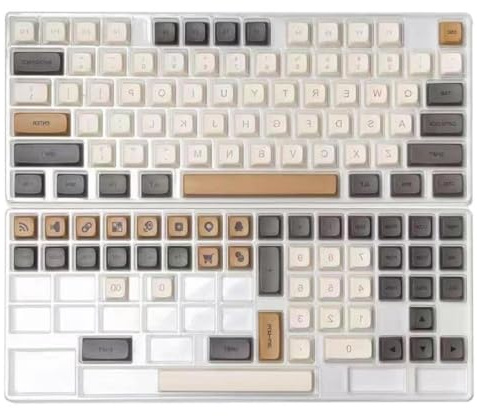 FENOHREFE 126 teclas PBT sublimación de tinte XDA teclas de perfil para teclado mecánico MX Switch GK61 64 84 diseño Pbt Keycaps Xda Profile