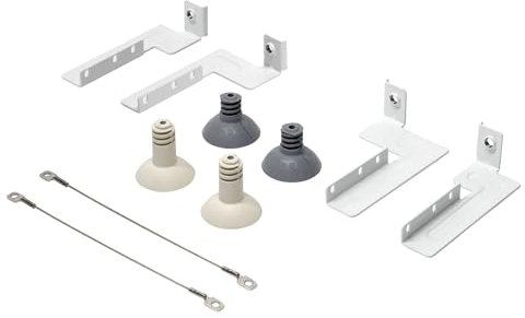 AEG Kit de Montaje en Columna BR12 - Accesorios para Lavadoras y Secadoras - Anclajes para lavadoras de 52 a 67 cm - Incluye Brida de Seguridad - Máxima Estabilidad - Cuidado de la Ropa