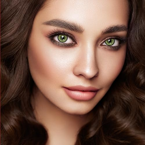 Colens DIAMOND Kontaktlinsen Farbige Jahreslinsen [Grün] - Super Deckkraft für erstaunliches Aussehen ohne Stärke - Eindrucksvolle Effekte | Gratis Linsenbehälter | jetzt Farbe wählen [2 Stück]