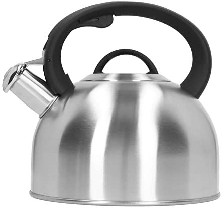 Bollitore a Fischio in Acciaio Inossidabile da 3 Litri con Manico Isolato, Bollitore a Ebollizione Rapida, Bollitore a Fischio con Fischio Caldo per Induzione e Gas