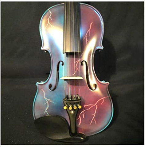 Geige Gemalte Bläuliche Weiße Farben Elektrische Und Akustische Violine 44 Akustische Professionelle Violine Violine