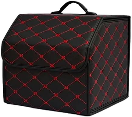 Kofferraum Organizer für Skoda Octavia Kamiq Karoq Kodiaq Superb Yeti Scout, Leder Kofferraumtasche Wasserfeste Faltbarer Kofferraum-Organizer mit Verstärkten Griffen Auto Kofferraum Organizer Box