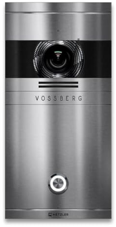 Metzler Video Türsprechanlage 1 Familienhaus | Türklingel mit Kamera FullHD | Opt. 7 Monitor | Smartphone App | Mit Anschluss für Türöffner | Anschluss: LAN POE | V2A Edelstahl | VDM10 2.0 Colson