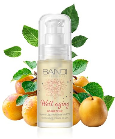 Bandi Olio Massaggio Rilassante Marula 100% Naturale-nutriente e Rigenerante per Viso Collo e Décolleté Idratazione Profonda Riduzione Rughe Elasticità della Pelle