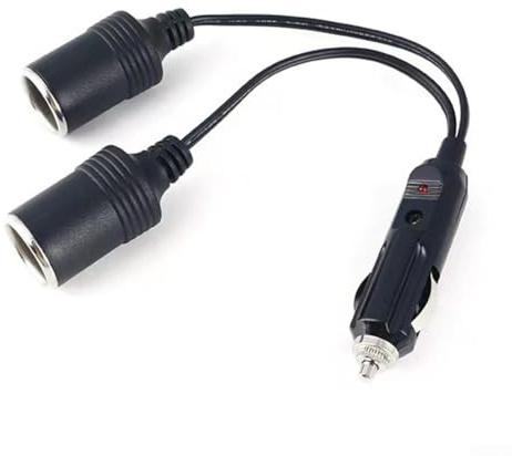 12V Auto Feuerzeug Steckdose 1 zu 2, 2-Wege Auto Zigarettenanzünder Steckdose Splitter Adapter, Auto Feuerzeug Splitter, Dual Socket Design, Kupfer Material, Hitzebeständig