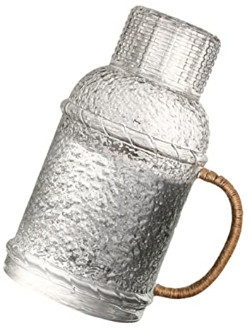 KICHOUSE Jarra De Agua Fría De Vidrio Templado 2.0l Resistente Al Calor Funcional Para Hogar y Eventos Set De 1 Unidad