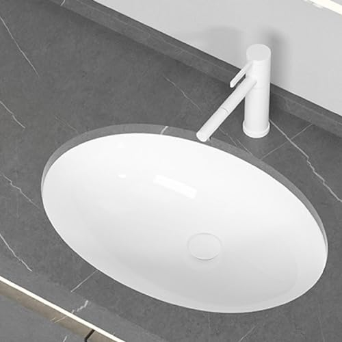 Bathroom Vessel Sink Scratch To Resistant Sink Undercounter Oval Wash Basin Modern Simple Washbasin Easy To Install For Small Apartment Home Hotel Restaurant