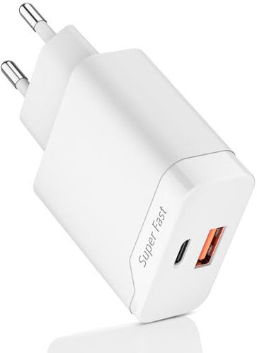 2 Ports Prise Chargeur pour Samsung Galaxy A17 A16 A15 A57 A56 A55 A37 A26 | 25W USB Type C PD+QC Embout Adaptateur Multi Secteur pour S26 S25 S24 S23 S22 S21