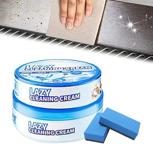 Multifunctional Effective Cleansing Cream with Sponge, Multipurpose Stain Cleansing Cream Home Cleaning Cream, High Effective Strong Decontaminate Solid Paste for Bathroom, Kitchen (1)