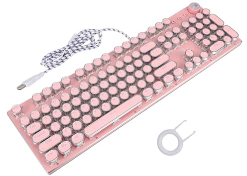 jojofuny Material Pink Mechanical Keyboard Game Keyboard Desktop Accessory Unique Style