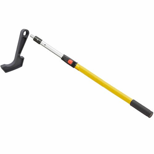 Outil de nettoyage de gouttière carré avec manche d'extension de 60 à 122 cm