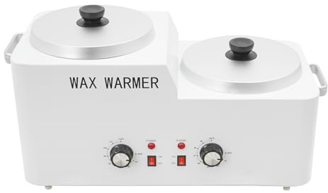 Wachswärmer Doppelkessel Wachsgerät Elektrische Wachserhitzer 600W Profi Haarentfernung Maschinen Kit 50-120℃ Wachs Schmelzmaschine Haarentfernungsset für zu Hause & Studio