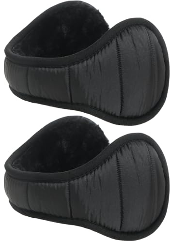 Dwenarry Winter Ohrenwärmer Herren Ohrenschützer Damen Verstellbar Ohrwärmer Wärme Schwarz Earmuffs 2 Stücke