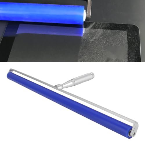 Rullo per la rimozione della polvere, in silicone morbido, con manico in lega di alluminio e cuscinetto in ferro, rullo antistatico per rimuovere polvere, fibre, polvere, ideale per l'applicazione di