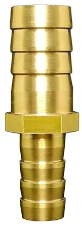 1 Pieza de conexión de 2,5 3 4 6 8 10 12 14 16 19 25 32 mm, Espiga de Manguera, Cola de Manguera, Reductor Recto, Adaptador de Transferencia, conexión de tubería de latón, Agua y Gas(1 pc,8mmm-4mm)