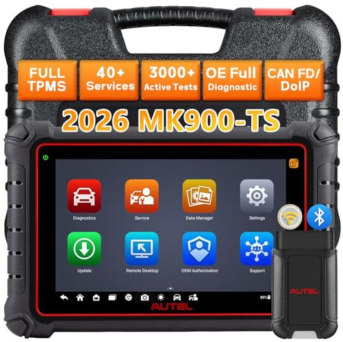 Autel MaxiCOM MK900TS MX900TS Diagnostic Scanner - Up of MK900BT MK900 MK808S-TS Bi-Directional Scan Tool, 40+ Services, Top TPMS Programming, CAN FD/DOIP, OS 11, FCA SGW