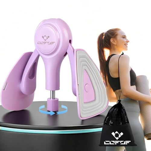 Oberschenkeltrainer, 15-70lb Beckenbodentrainer für Frau, mit Fitnessbänder | Multifunktionaler Gesäßtrainer, Beinpresse für Zuhause, Beckenboden Trainingsgerät zum Formen