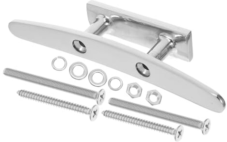 ELAYARD Cornamusa de Acero Inoxidable de Resistente la Corrosión para Amarre Seguro de Kayak Barco y Embarcaciones de Incluye Tornillos de Fijación Soporte Robusto y Acabado Pulido