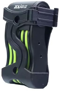 WALIO - ZOLI Candado de cadena portátil y plegable antirrobo de aluminio alta resistencia para bicicleta Scooter Patinete Motocicleta Urbano 70cm con llave y soporte Resistente a daños