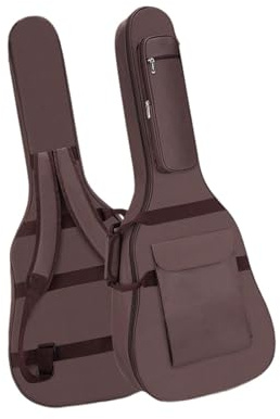 Fenteer Guitar Carrying Case with Adjustable Strap for 40-41in Electric Guitars, Coffee