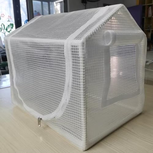 Invernadero Interior Pequeño Material de PVC con Cremallera Invernaderos Jardin Pequeños con Ventana Estante de Plástico Apto para Verduras, Plantas y Flores(B)