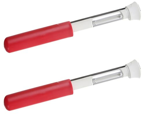Hohopeti 2 Pezzi Sbuccia e Togli Nocciolo Mele in Acciaio Inox Utensile da Cucina Multiuso per Pere e Frutta Rimuovi Nucleo e Sbuccia Rapido Strumento Sicuro e Portatile per Preparazione