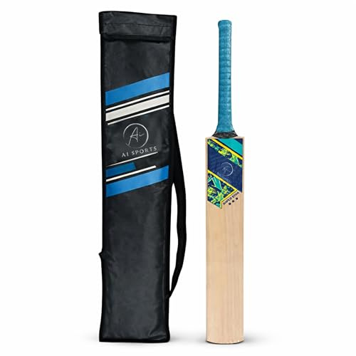 AI SPORTS Super Star Cricket Bat – Grade-A Kashmir Willow Bat with Harrow & Short Handle Options – Sizes 0–6 for Junior & Senior Players
