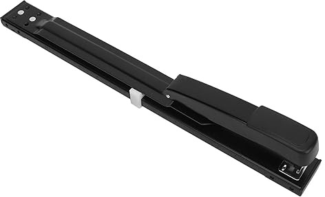 Zunate Agrafeuse Robuste à Bras Long |Agrafeuse de Bureau en Métal Anti-brouillage, capacité de 20 Feuilles, avec Profondeur Réglable, pour Reliure Scolaire, de Bureau à Domicile