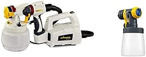 WAGNER Set: Farbsprühsystem W 450 WallSprayer für Dispersions-/Latexfarben im Innenbereich + WAGNER Sprühaufsatz Wood&Metal Brilliant