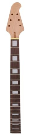 Yinfente E-Gitarrenhals, 22 Bünde, 64,8 cm, Gitarrenersatz, Mahagoni, Palisander, Griffbrett-Block-Einlage für DIY-Gitarrenhälse
