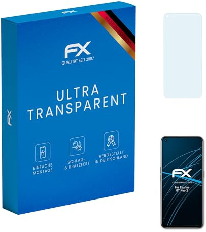 atFoliX Lámina Protectora de Pantalla compatible con Realme GT Neo 2 Película Protectora, ultra transparente FX Protector Película (3X)