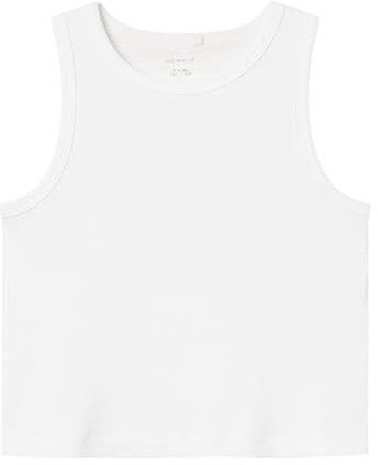 Name IT Mädchen Nkfnakal Sl Crop Noos Tanktop, Bright White, 158-164 EU