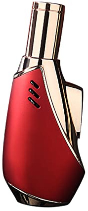 Foern Gas Lighter with Adjustable Jet Flame, Cigar Torch Lighter Cooking Lighters for Candles Smoking Fireplace Grill Campfire BBQ Fire(without Butane),Red