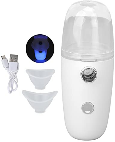 Nebulizador de Ojos, Humidificador de Dispositivo de Belleza Facial en Aerosol Hidratante, Minilavado de Ojos Humectante para Ojos, Alivia la Piel Seca Y Alivia la Fatiga Ocular(blanco)
