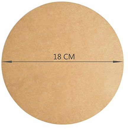 MOCUI Papier sulfurisé ronde de cuisson, Parchemin résistant à la chaleur, Résistant à l'huile et aux fuites Revêtement antiadhésif papier sulfurisé non blanchi (Ø18CM-100Feuilles)